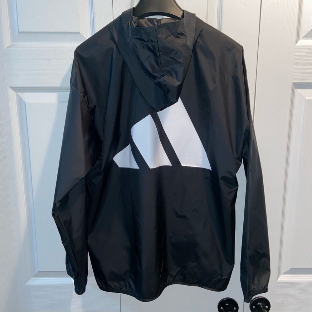 Adidas Big Logo Full Zip Lightweight Windbreaker